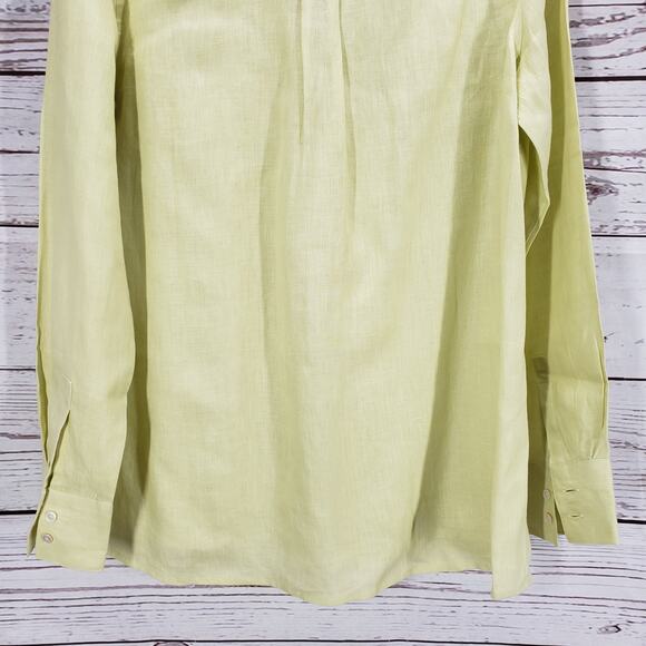 Talbots Women's Pure Irish Linen Button Down Long Sleeve Top Size 10 - Picture 14 of 14